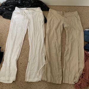 Large Linen Pants - 2 pairs